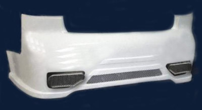 Rear bumper with exaust