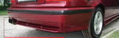 Rear bumper spoiler m3